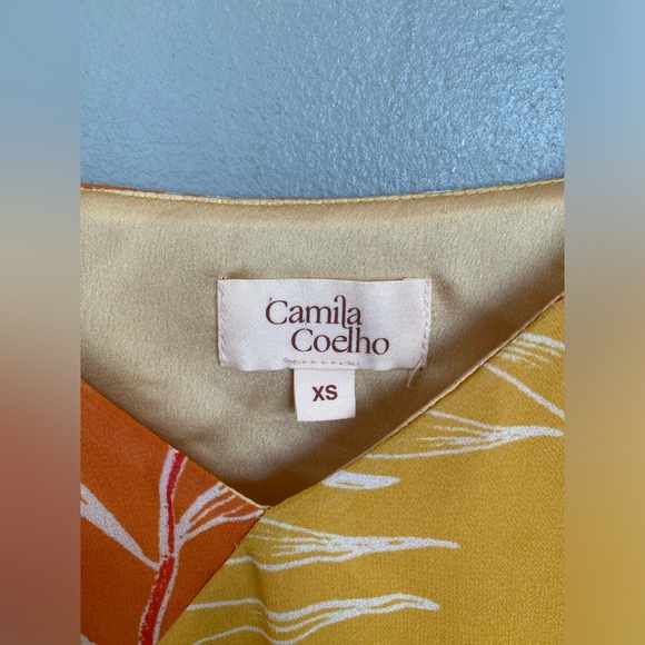 Camila Coelho Vivienne Midi Dress in Yellow & Orange - Picture 4 of 11